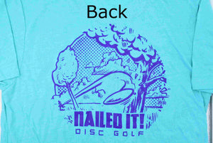 Nailed It Disc Golf Triblend T-Shirt Dual Logo - Nailed It Disc Golf