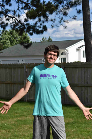 Nailed It Disc Golf Triblend T-Shirt Dual Logo - Nailed It Disc Golf